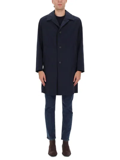Hugo Boss Boss Regular Fit Coat In Wool And Cashmere In Multi