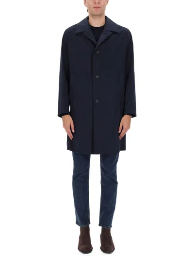 Hugo Boss Boss Regular Fit Coat In Wool And Cashmere In Multi