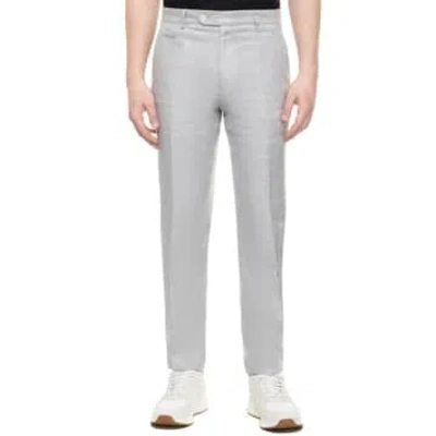 Hugo Boss C-genius-242 Silver Slim Fit Trousers In Linen Blend 50515102 041 In Metallic