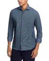 Hugo Boss C-hal-spread Collar Casual Button Down Shirt In Dark Blue