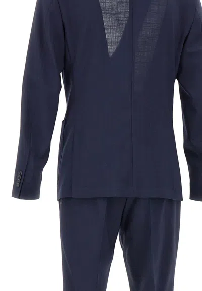 Hugo Boss C-hanry Fresh Wool Two-piece Suit In Blue