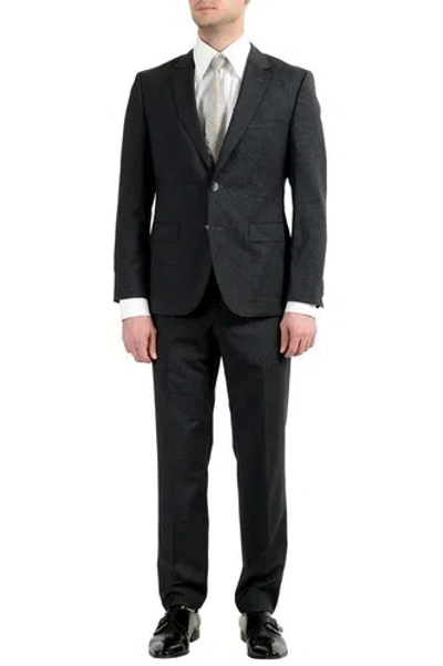 Pre-owned Hugo Boss "c-jeys1/c-shaft1" Men's 100% Wool Gray Two Button Suit