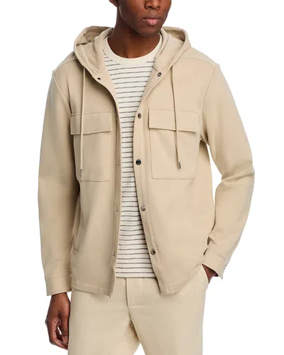 Hugo Boss C Sigmon Tech Travel Hooded Sweatshirt In Light Beige