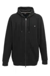 Hugo Boss Logo-detail Zip-up Hoodie In Black