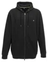 Hugo Boss Logo-detail Zip-up Hoodie In Black