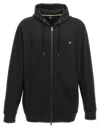 Hugo Boss Logo-detail Zip-up Hoodie In Black