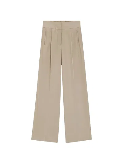 Hugo Boss C Tarima Pleated Wide-leg Trousers In Neutral