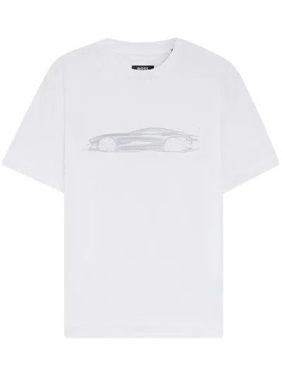 Hugo Boss Boss Cotton T-shirt With Logo Boss In White