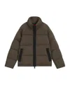 Hugo Boss Cable-knit Padded Jacket In Brown