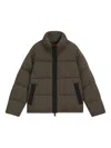 Hugo Boss Cable-knit Padded Jacket In Green