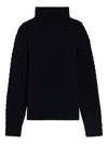 Hugo Boss Beckham X Cable-knit Sweater In Wool And Cashmere In Black