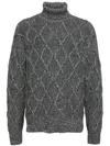 Hugo Boss Relaxed-fit Sweater With Cable-knit Structure In Grey