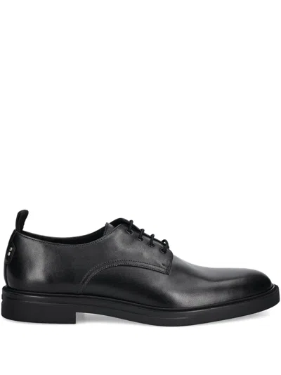 Hugo Boss Calev Lace-up Leather Shoes In Black
