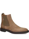 Hugo Boss Calev Elasticated-panels Suede Boots In Brown