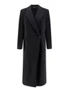 Hugo Boss Callafy Long Coat In Cashmere In Black