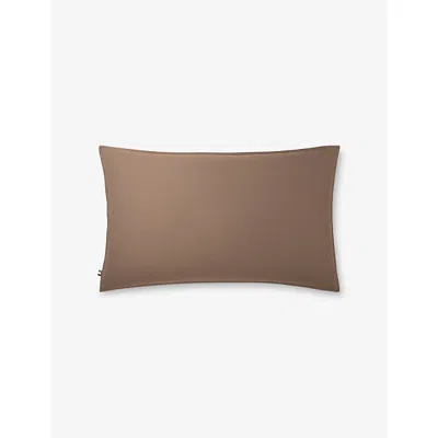 Hugo Boss Camel Be Boss Rectangle Standard Cotton Pillowcase In Brown