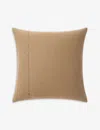 Hugo Boss Boss Camel Sense Cotton-blend Square Pillowcase 65cmx65cm In Camel