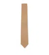 Hugo Boss Camel Wool Tie In Beige