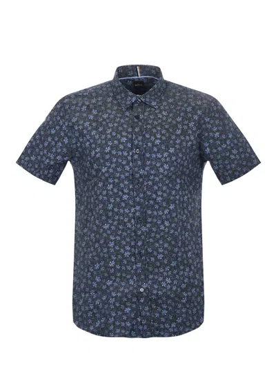 Hugo Boss Camicia Boss In Blu Scuro