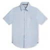 Hugo Boss Boy's Short-sleeve Button Shirt, 4-16 In Light Blue