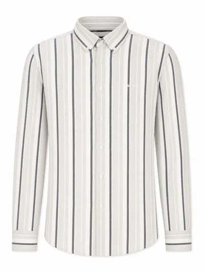 Hugo Boss Boss Linen-cotton Blend Button-up Shirt For Men In Multi