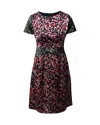 Hugo Boss Camouflage Print Shift Dress In Multicolor Polyester In Multi