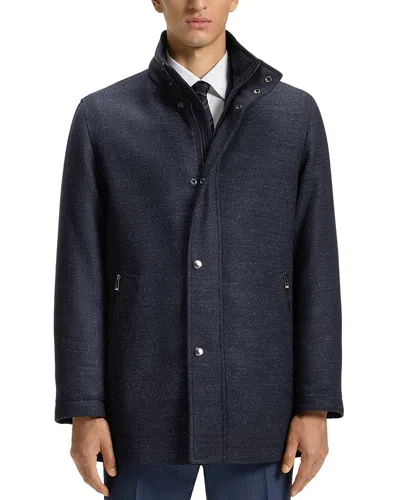 Hugo Boss Camron Relaxed Fit Coat In Black