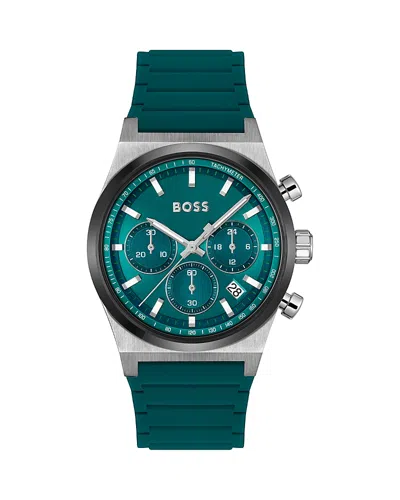 Hugo Boss Candor Chronograph, 41mm In Green