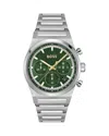 Hugo Boss Boss Candor Chronograph Bracelet Watch, 41mm In Green/silver