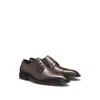 Hugo Boss Cap-toe Derby Shoes In Leather In Brown