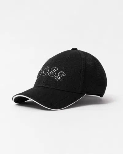 Hugo Boss Cap-us Mens Logo-embroidered Cap In Woven Piqué Nos