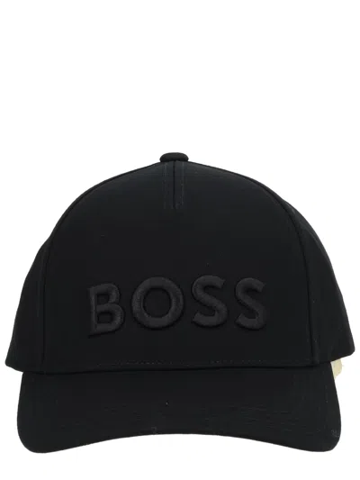 Hugo Boss Boss Cappello Da Baseball In Cotone In Black