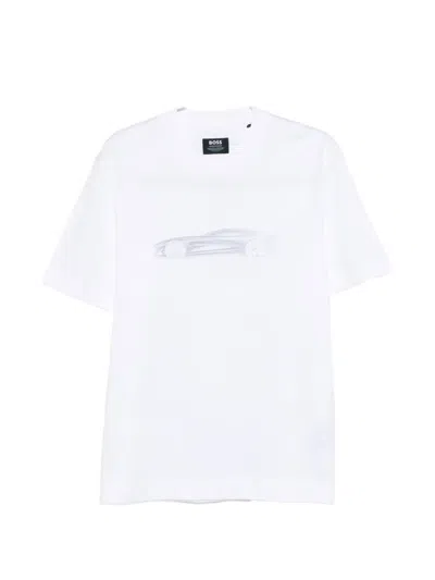 Hugo Boss Car-print T-shirt In White
