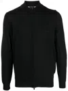 Hugo Boss Avac Mens Full Zip Funnel Neck Jumper In Black