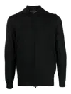 Hugo Boss Avac Mens Full Zip Funnel Neck Jumper In Black