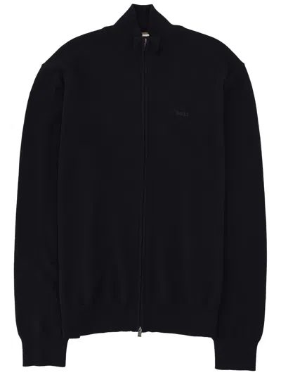 Hugo Boss Boss Men Cardigan Con Logo In Black
