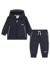 Hugo Boss Logo-print Cotton-blend Tracksuit In Blue
