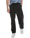 Hugo Boss Navy Drawstring Cargo Pants In Black