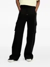 Hugo Boss Cargo-pocket Drawstring Trousers In Black
