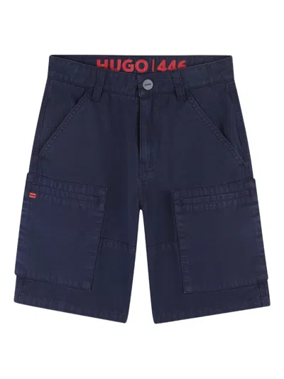 Hugo Boss Kids' Cargo-pocket Shorts In Black