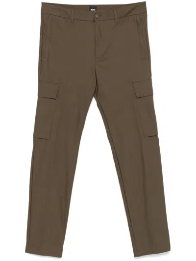 Hugo Boss Cargo Trousers In Green