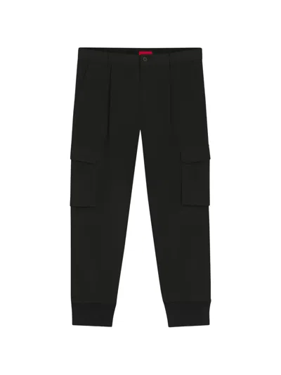 Hugo Boss Cargo-pocket Trousers In Black