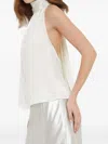 Hugo Boss Carloti Tie-neck Top In White