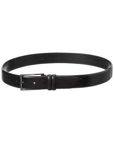 Hugo Boss Carmello Leather Belt In Black
