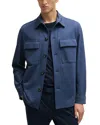 Hugo Boss Carper Relaxed Fit Overshirt In Navy