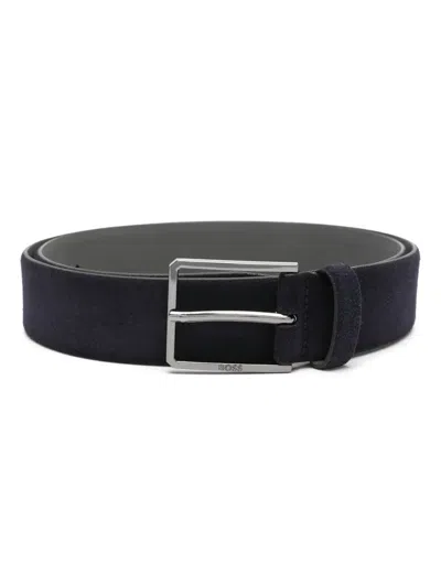 Hugo Boss Cary G Suede Belt In Blue
