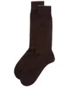 Hugo Boss Cashmere & Silk-blend Socks In Brown