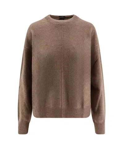 Hugo Boss Cashmere Sweater In Brown
