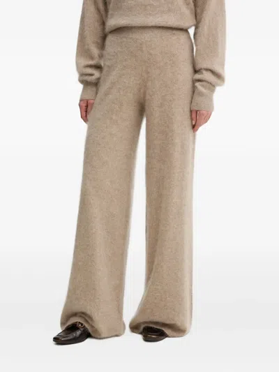 Hugo Boss Cashmere Trousers In Neutral