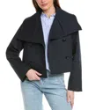 Hugo Boss Boss Caspera Crop Trench Jacket In Blue